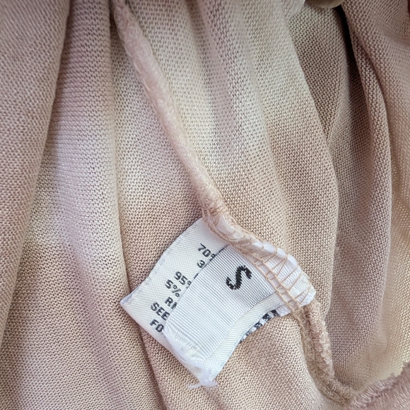 Bella France Top Sheer with Underlay Beige White Mid-Sleeve - Picture 12 of 15